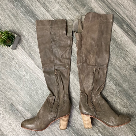 Free People Taupe/ Grey Over the Knee boots size 38 - Picture 8 of 15
